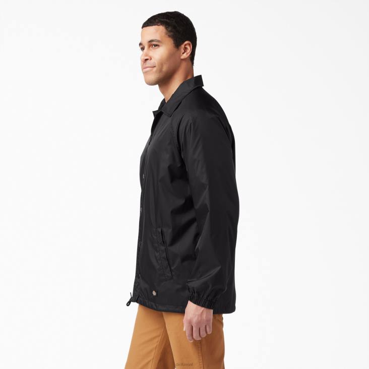 Heren Dickies jack met drukknopen aan de voorkant zwart (bk) kleding 6F0X1030