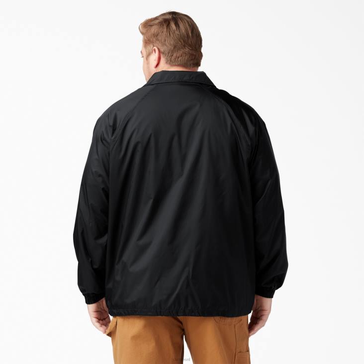 Heren Dickies jack met drukknopen aan de voorkant zwart (bk) kleding 6F0X1030