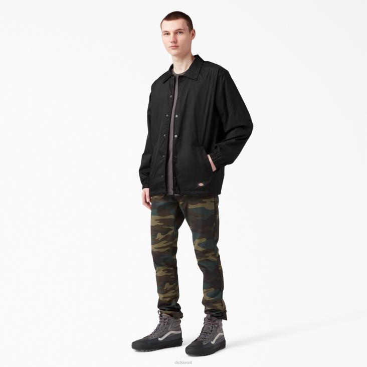 Heren Dickies jack met drukknopen aan de voorkant zwart (bk) kleding 6F0X1030