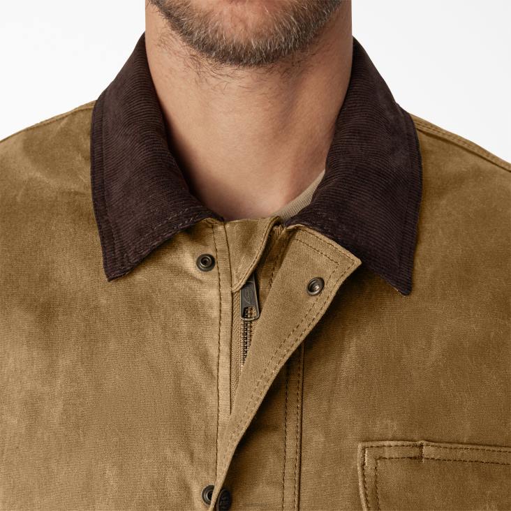 Heren Dickies jas van gewaxt canvas eikel (ac2) kleding 6F0X1014