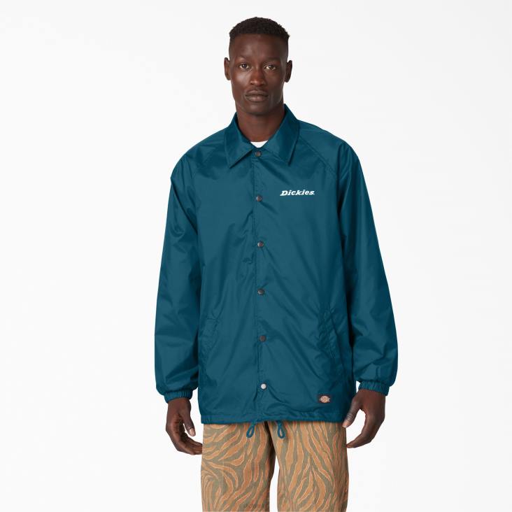 Heren Dickies nylon coachjack diepe lucht (ds1) kleding 6F0X1144