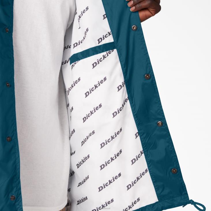 Heren Dickies nylon coachjack diepe lucht (ds1) kleding 6F0X1144