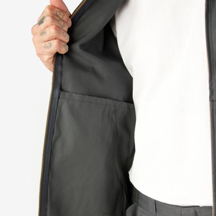 Heren Dickies ongevoerde eisenhowerjas antracietgrijs (ch) kleding 6F0X959