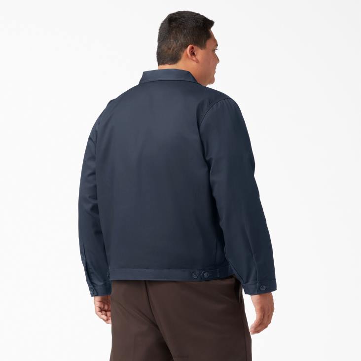 Heren Dickies ongevoerde eisenhowerjas donker marineblauw (dn) kleding 6F0X960