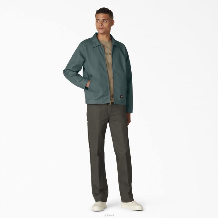 Heren Dickies ongevoerde eisenhowerjas lincoln groen (ln) kleding 6F0X961