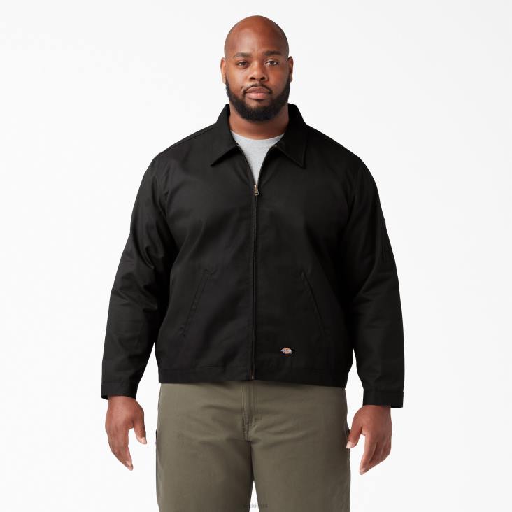 Heren Dickies ongevoerde eisenhowerjas zwart (bk) kleding 6F0X958