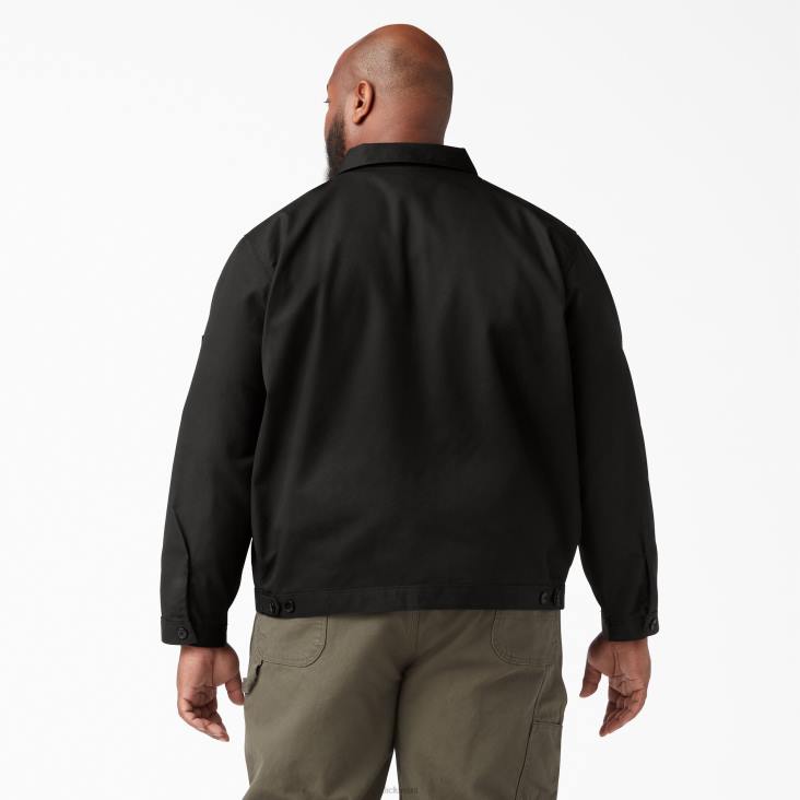 Heren Dickies ongevoerde eisenhowerjas zwart (bk) kleding 6F0X958