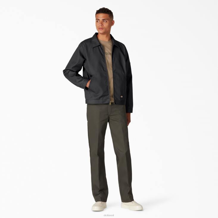 Heren Dickies ongevoerde eisenhowerjas zwart (bk) kleding 6F0X958
