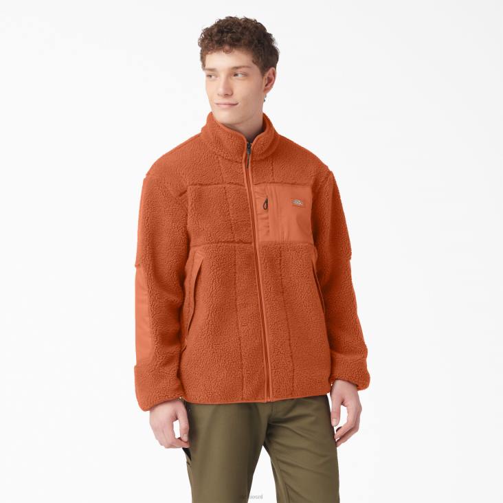 Heren Dickies rode parachute fleece jas peperkoek bruin (ie) kleding 6F0X1082