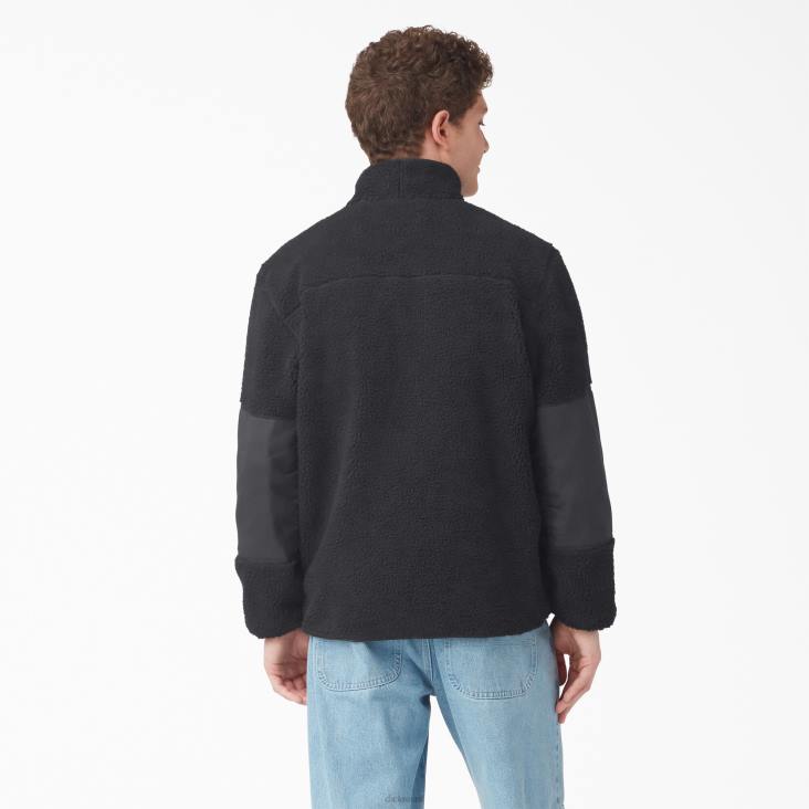 Heren Dickies rode parachute fleece jas zwart (bkx) kleding 6F0X1080