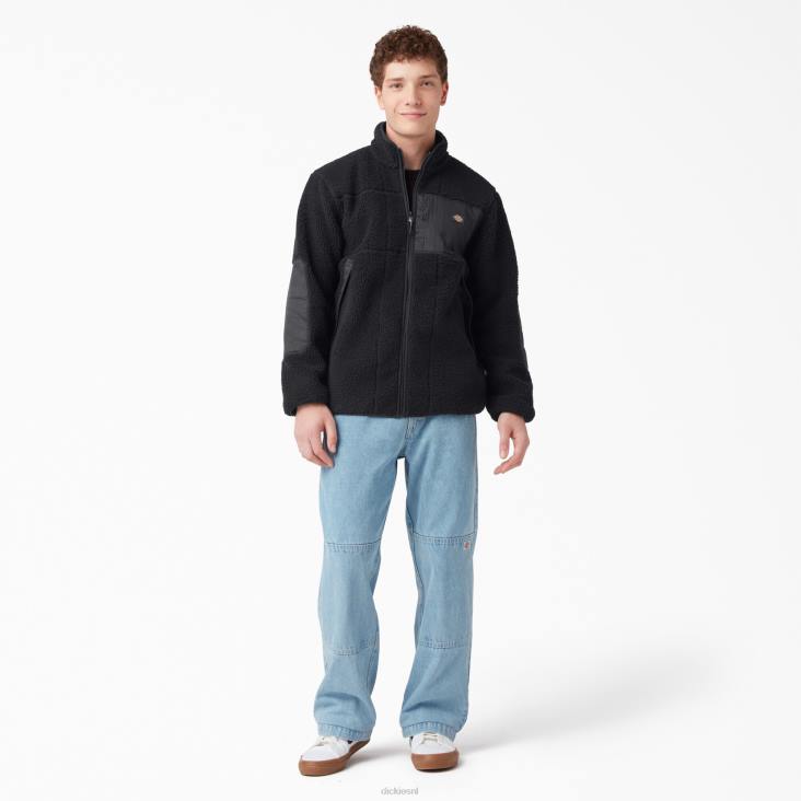 Heren Dickies rode parachute fleece jas zwart (bkx) kleding 6F0X1080