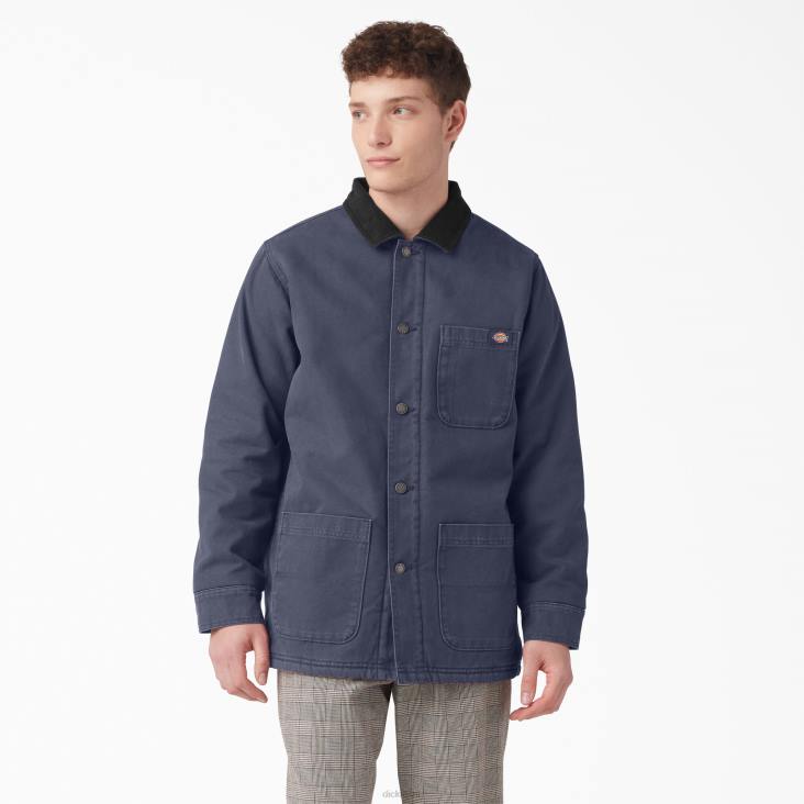 Heren Dickies stonewashed karteljas met eenden voering stonewashed marineblauw (d53) kleding 6F0X1099