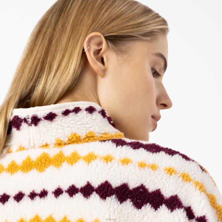 vrouwen Dickies Falkville fleecejack ecru/druif (egd) kleding 6F0X2360