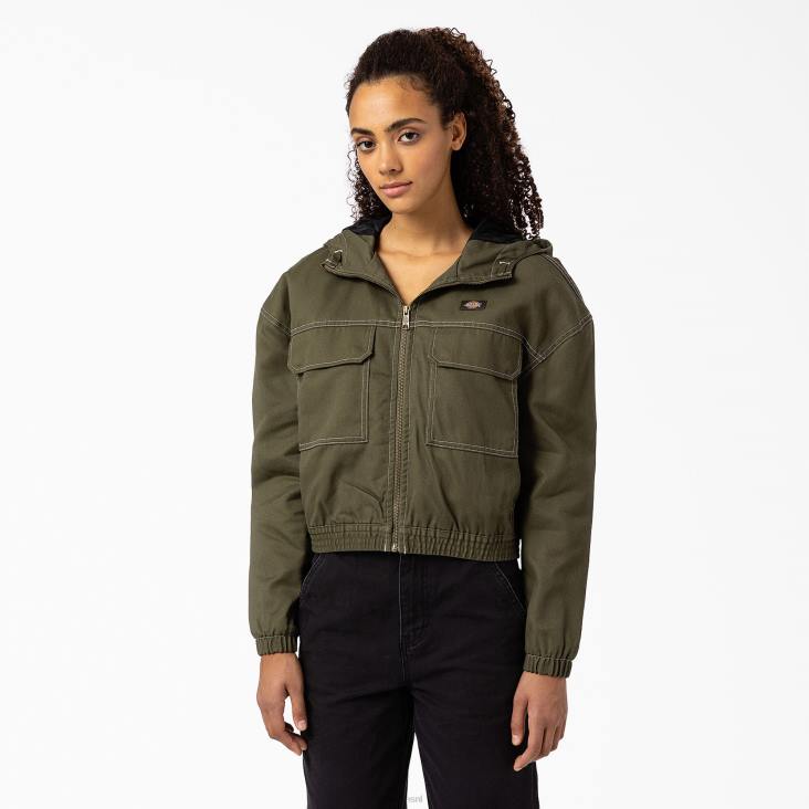 vrouwen Dickies Sawyerville-jas militair groen (ml) kleding 6F0X2384