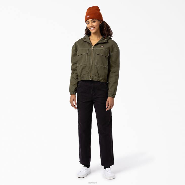 vrouwen Dickies Sawyerville-jas militair groen (ml) kleding 6F0X2384