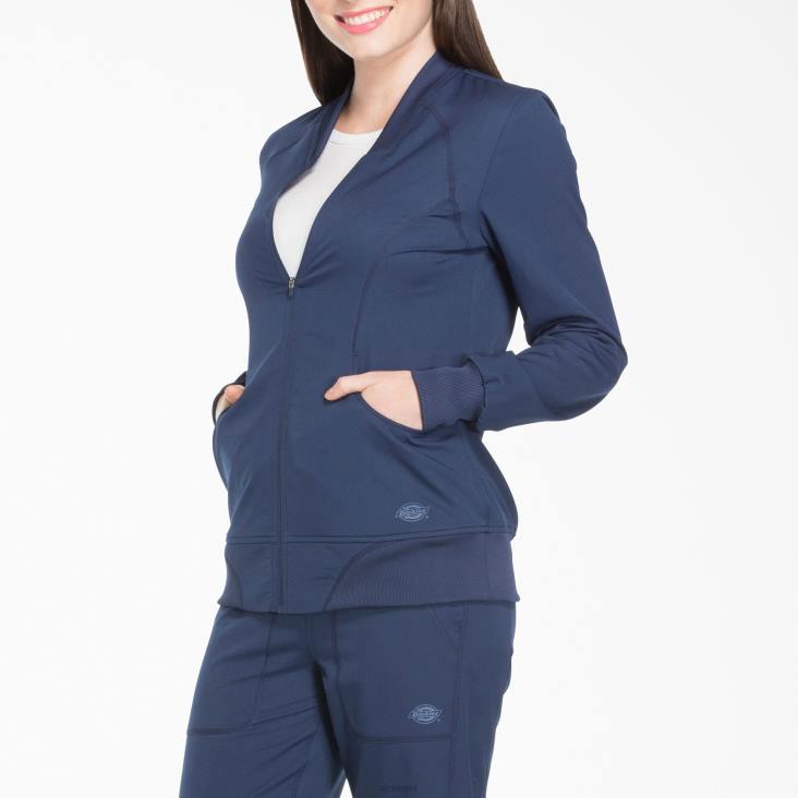 vrouwen Dickies dynamix scrubjack met ritssluiting aan de voorkant marineblauw (nvy) kleding 6F0X2629
