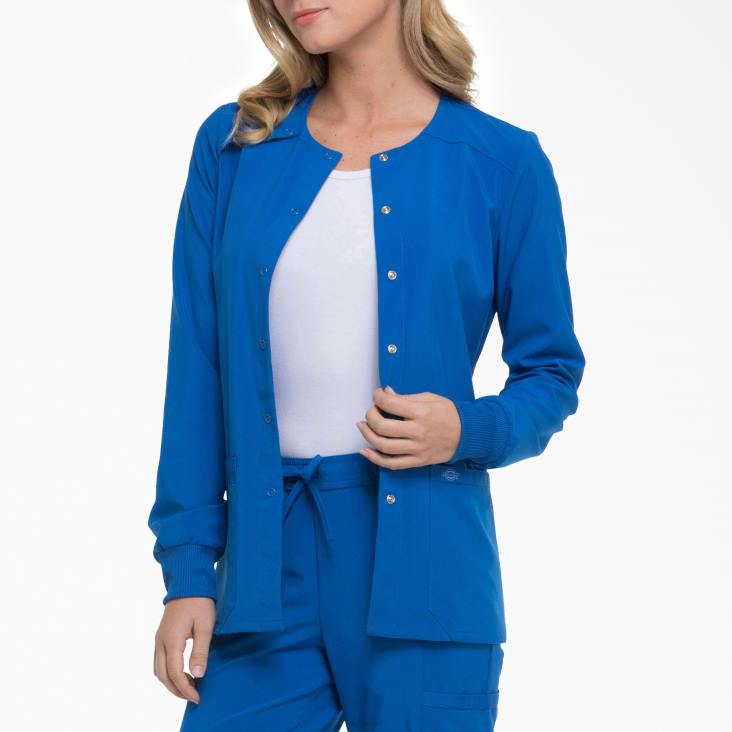 vrouwen Dickies eds essentials scrubjack met drukknopen aan de voorkant koningsblauw (rb) kleding 6F0X2584