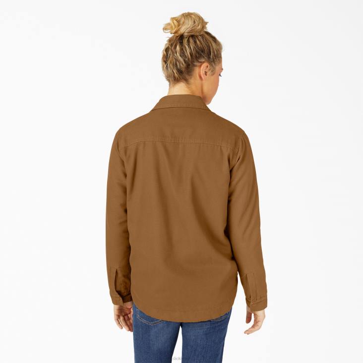 vrouwen Dickies eend hoogpolig fleece gevoerde karwei jas gespoelde bruine eend (rbd) kleding 6F0X2376