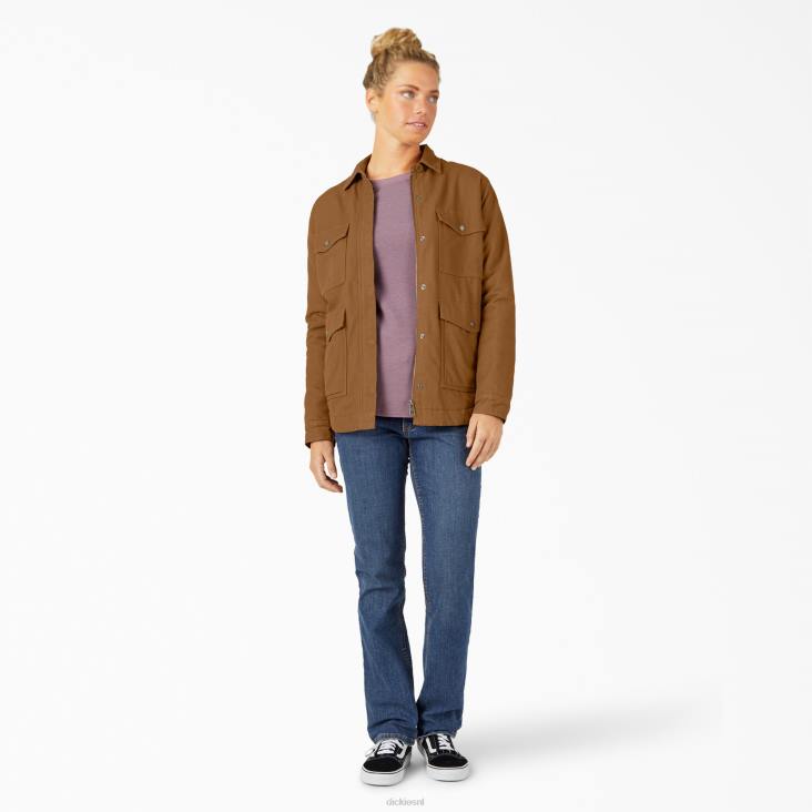 vrouwen Dickies eend hoogpolig fleece gevoerde karwei jas gespoelde bruine eend (rbd) kleding 6F0X2376