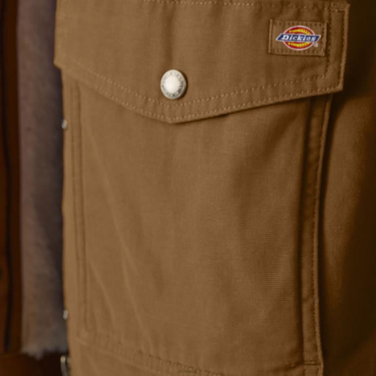 vrouwen Dickies eend hoogpolig fleece gevoerde karwei jas gespoelde bruine eend (rbd) kleding 6F0X2376