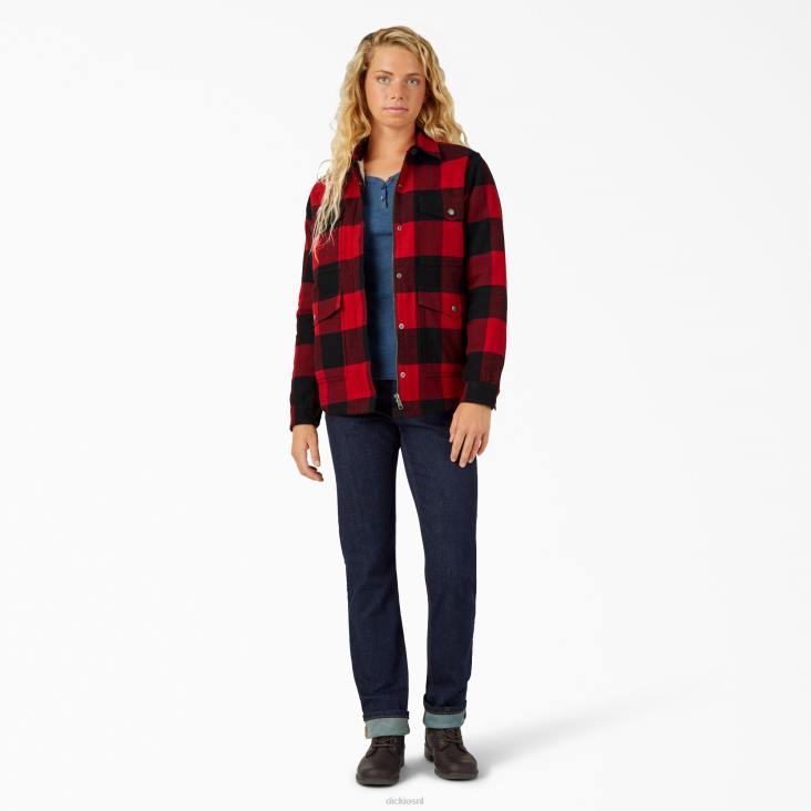 vrouwen Dickies flanellen hoogpolige fleece gevoerde karweijas engelse rode buffel plaid (psf) kleding 6F0X2321