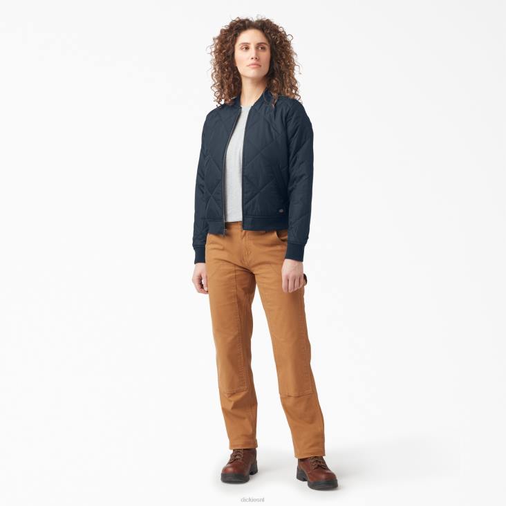 vrouwen Dickies gewatteerd bomberjack donker marineblauw (dn) kleding 6F0X2280