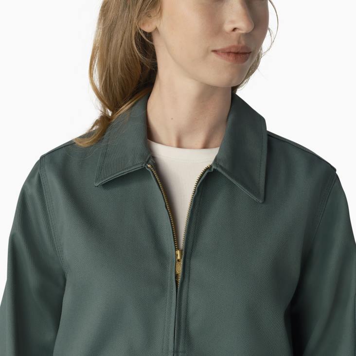 vrouwen Dickies ongevoerde eisenhowerjas lincoln groen (ook) kleding 6F0X1520