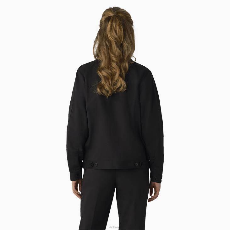 vrouwen Dickies ongevoerde eisenhowerjas zwart (bsk) kleding 6F0X1519
