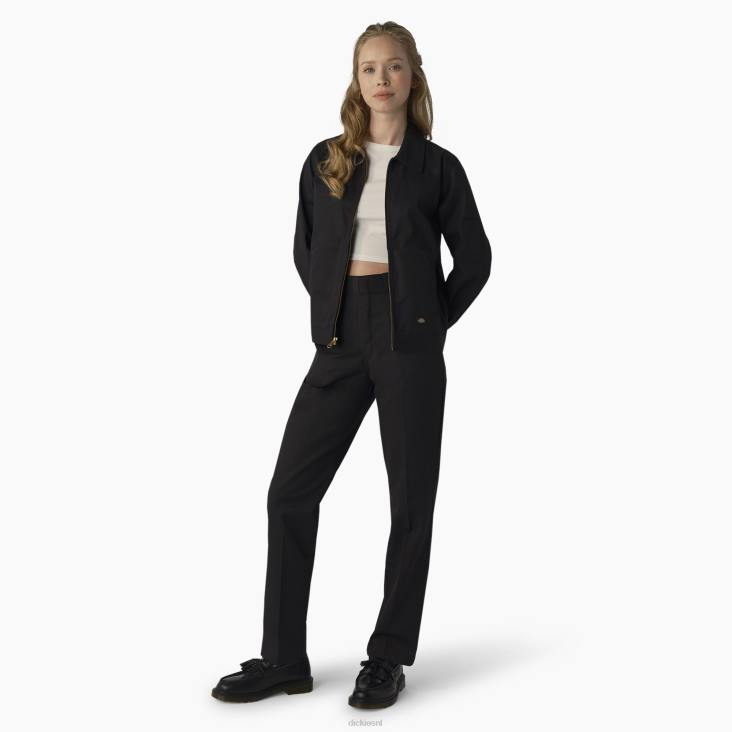 vrouwen Dickies ongevoerde eisenhowerjas zwart (bsk) kleding 6F0X1519
