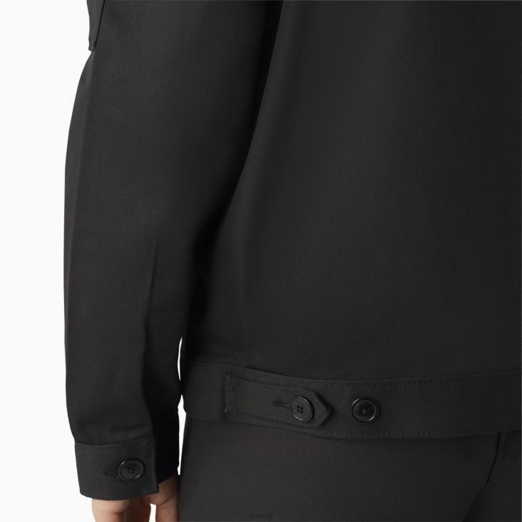 vrouwen Dickies ongevoerde eisenhowerjas zwart (bsk) kleding 6F0X1519