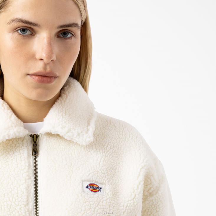 vrouwen Dickies palmerdale fleecejack wit (wh) kleding 6F0X2301