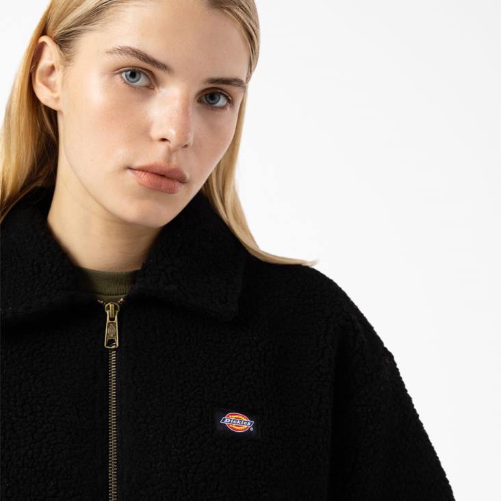 vrouwen Dickies palmerdale fleecejack zwart (bkx) kleding 6F0X2300