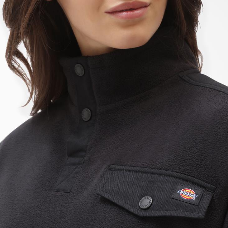 vrouwen Dickies port allen fleece trui zwart (bkx) kleding 6F0X2365