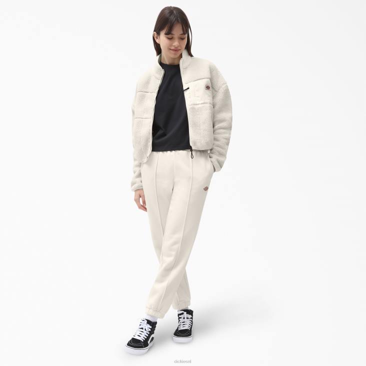 vrouwen Dickies rode parachute fleece jas wit (wh) kleding 6F0X2316