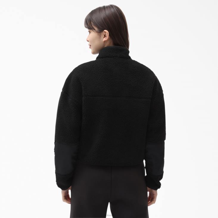 vrouwen Dickies rode parachute fleece jas zwart (bkx) kleding 6F0X2314