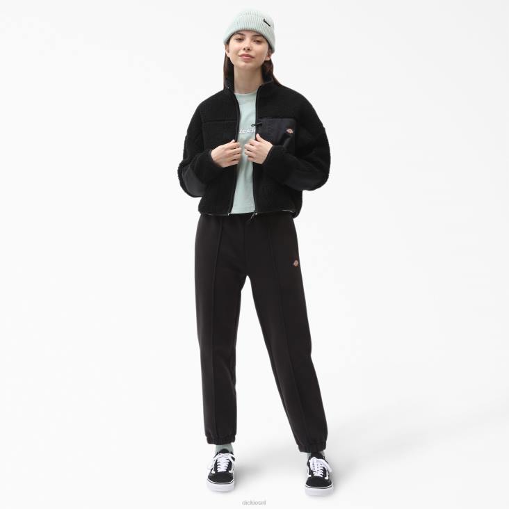 vrouwen Dickies rode parachute fleece jas zwart (bkx) kleding 6F0X2314