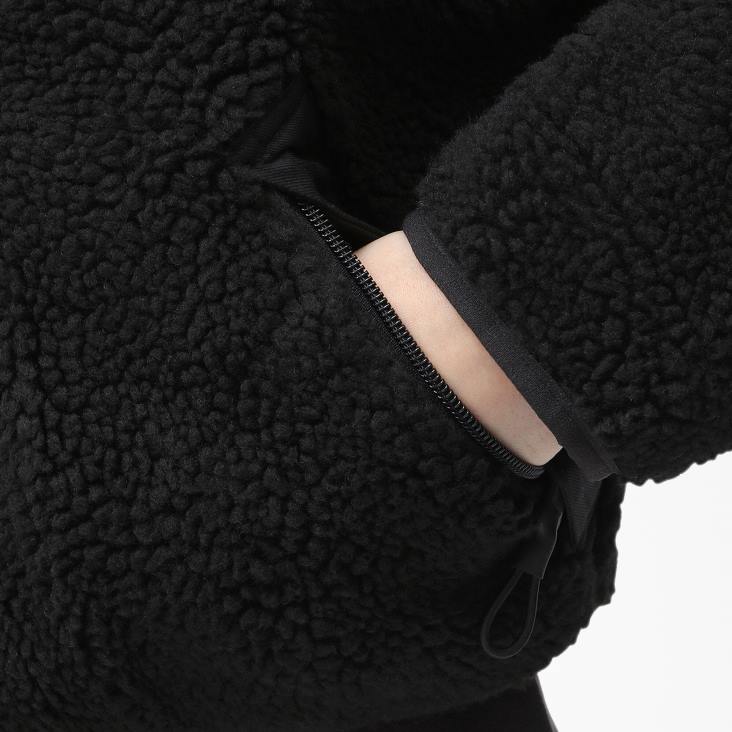 vrouwen Dickies rode parachute fleece jas zwart (bkx) kleding 6F0X2314