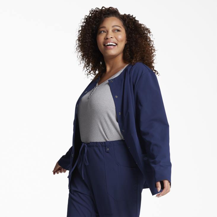 vrouwen Dickies xtreme stretch jack met drukknopen aan de voorkant marineblauw (nvy) kleding 6F0X2647