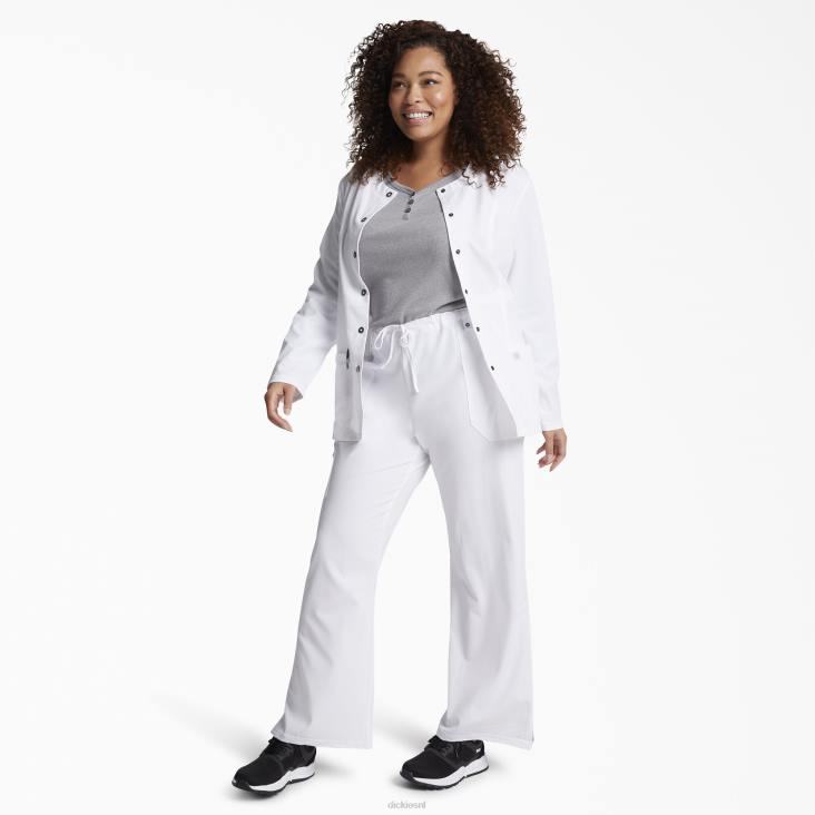 vrouwen Dickies xtreme stretch jack met drukknopen aan de voorkant wit (dwh) kleding 6F0X2646
