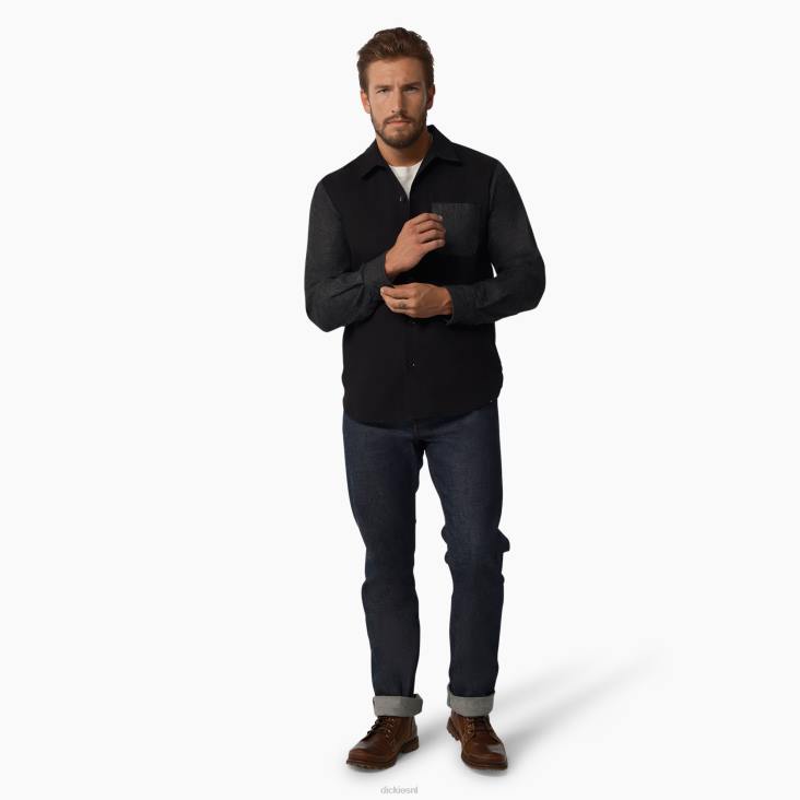 Heren Dickies Overhemd met lange mouwen uit 1922 gespoeld zwart (rbk) kleding 6F0X933