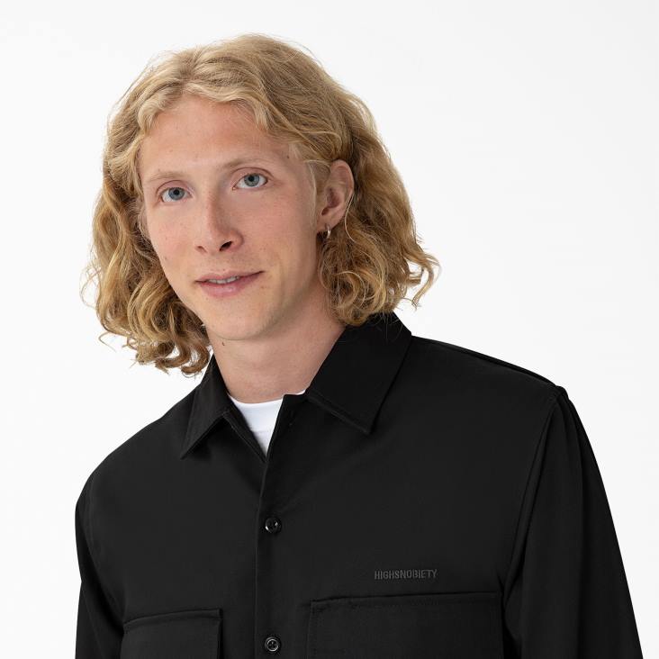 Heren Dickies highsnobiety & dienstoverhemd zwart (bkx) kleding 6F0X918