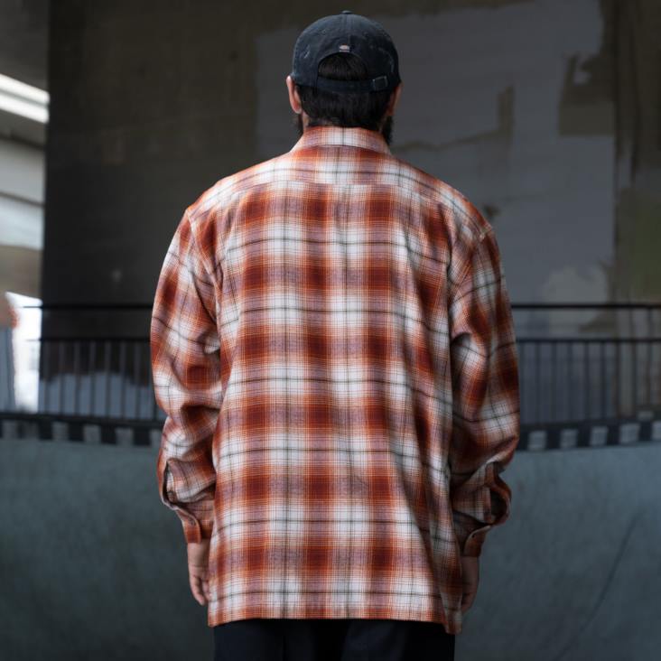 Heren Dickies ronnie sandoval geborsteld flanellen overhemd gebrande ombre plaid (ob2) kleding 6F0X729