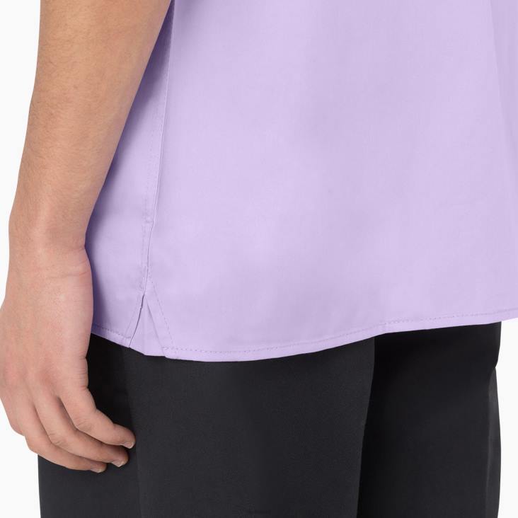 Heren Dickies westover overhemd met korte mouwen paarse roos (ur2) kleding 6F0X785