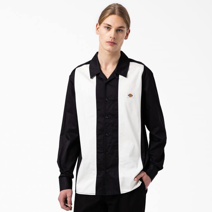 Heren Dickies westover overhemd met lange mouwen zwart (bkx) kleding 6F0X837