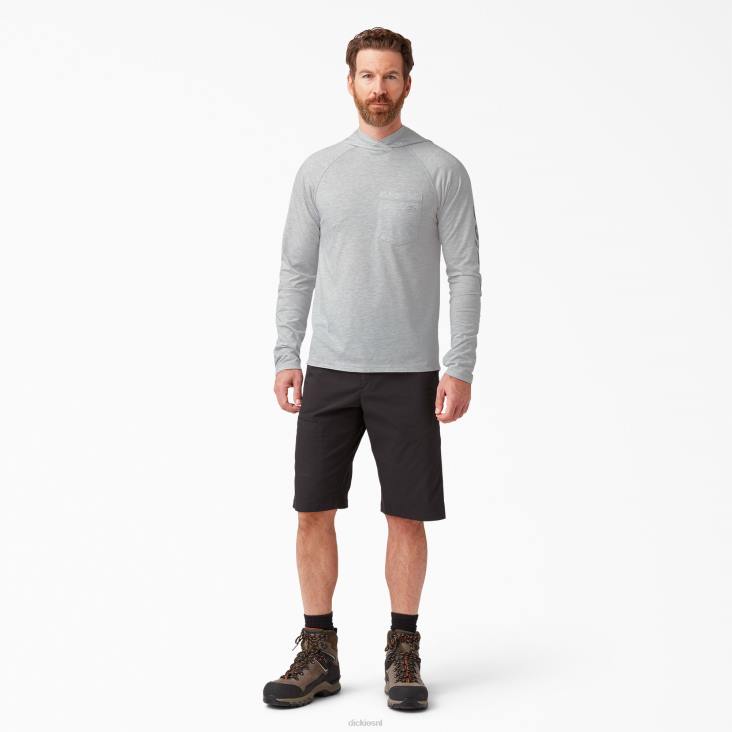 Heren Dickies zonneshirt met verkoelende prestaties asgrijs (ag) kleding 6F0X650