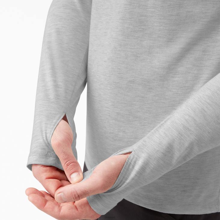 Heren Dickies zonneshirt met verkoelende prestaties asgrijs (ag) kleding 6F0X650