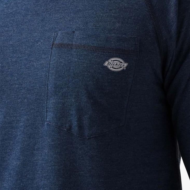 Heren Dickies zonneshirt met verkoelende prestaties donker marine heide (dnh) kleding 6F0X654