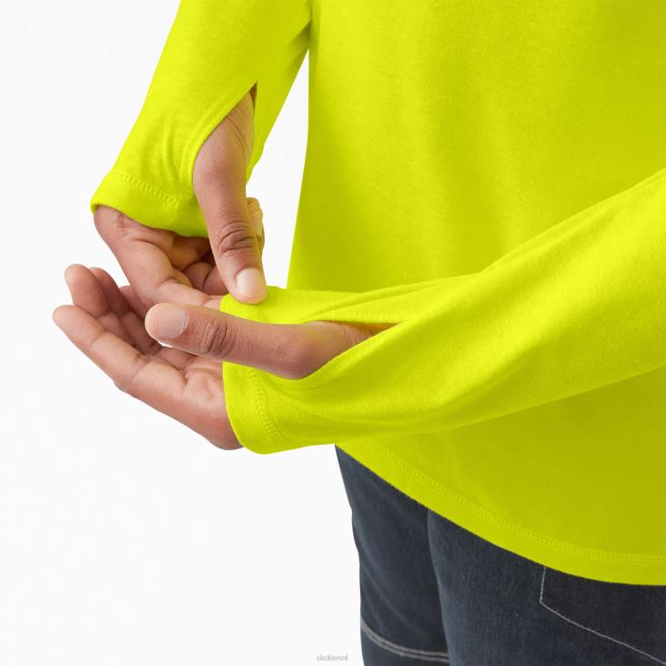 Heren Dickies zonneshirt met verkoelende prestaties helder geel (bwd) kleding 6F0X652