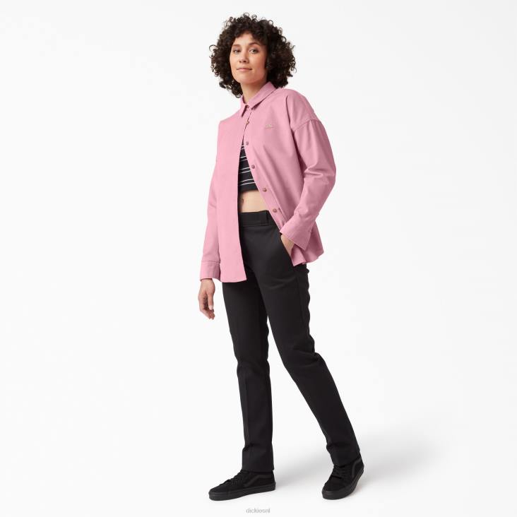 vrouwen Dickies halleyville oversized corduroy overhemd vingerhoedskruid (f2g) kleding 6F0X2185