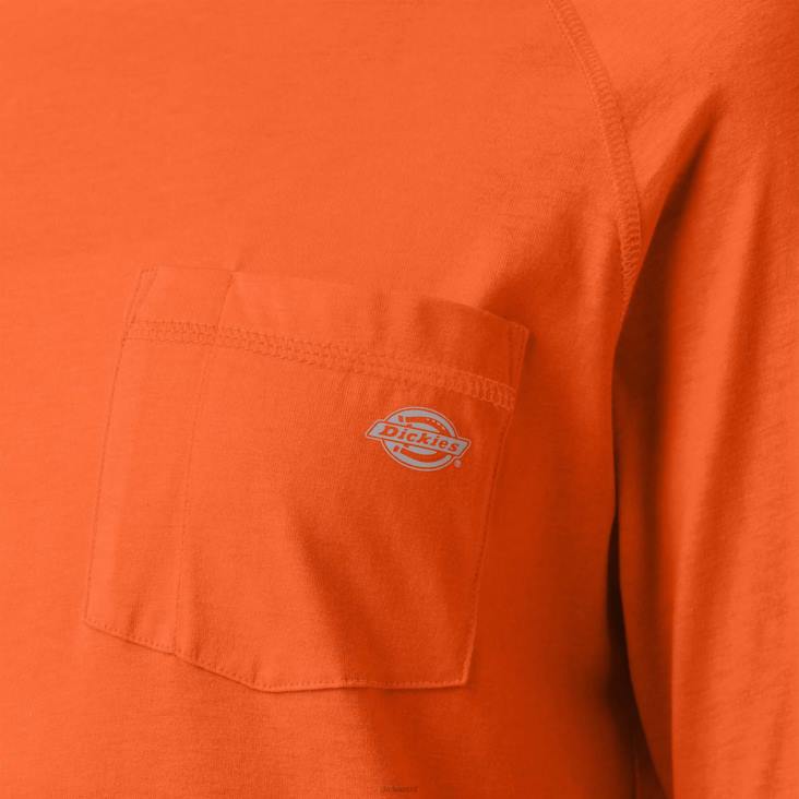 vrouwen Dickies zonneshirt met verkoelende prestaties fel oranje (bod) kleding 6F0X1659